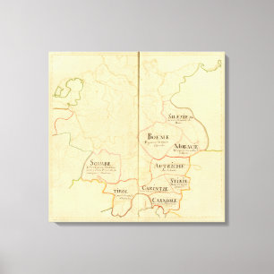 Österreich und Tschechische Republik Leinwanddruck