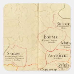 Österreich und Tschechische Republik Quadratischer Aufkleber