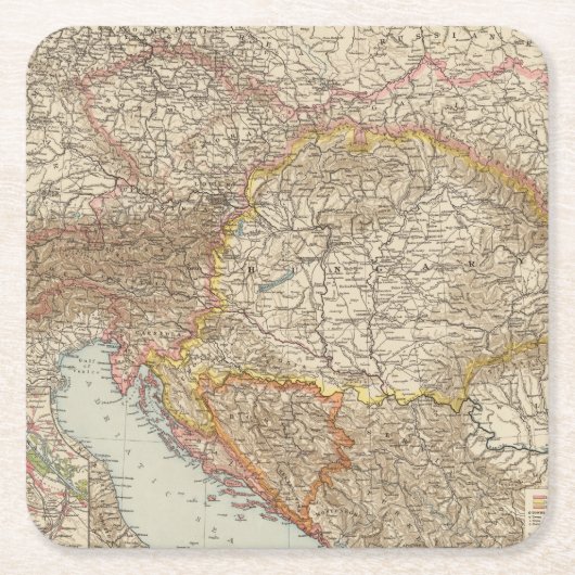 Österreich Ungarn 2 Rechteckiger Pappuntersetzer (Vorderseite)