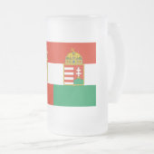 Österreich-Ungarn Flagge (1869-1918) Mattglas Bierglas (VorderseiteRechts)