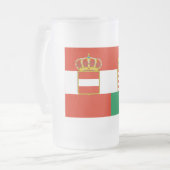Österreich-Ungarn Flagge (1869-1918) Mattglas Bierglas (Vorderseite Links)
