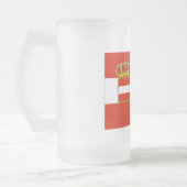 Österreich-Ungarn Flagge (1869-1918) Mattglas Bierglas (Links)