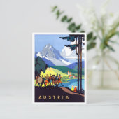 Österreich, Urlaub in den Alpen, Vintag Postkarte (Stehend Vorderseite)