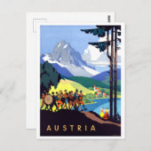 Österreich, Urlaub in den Alpen, Vintag Postkarte (Vorne/Hinten)