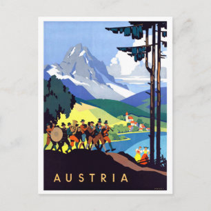 Österreich, Urlaub in den Alpen, Vintag Postkarte