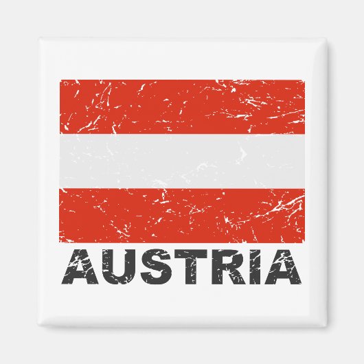 Österreich Vintage Flagge Magnet (Vorne)