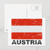 Österreich Vintage Flagge Postkarte (Vorne/Hinten)