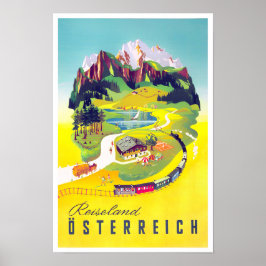 Österreich Vintage Reise Poster
