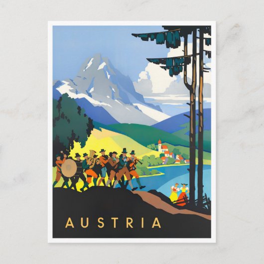Österreich Vintage Reise Postkarte (Vorderseite)