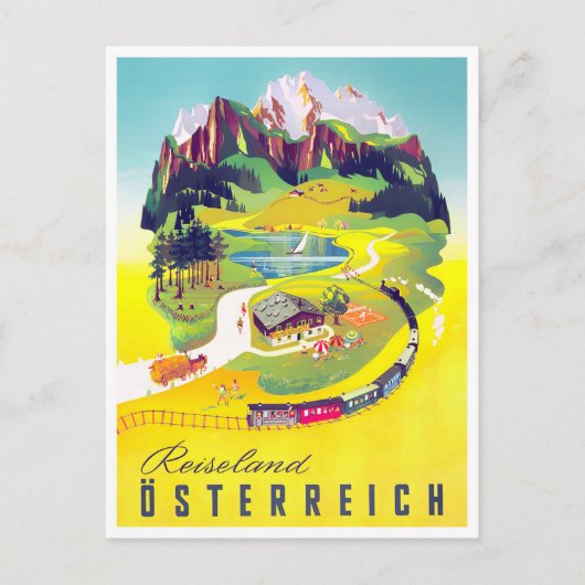 Österreich Vintage Reise Postkarte (Vorderseite)