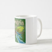 Österreich Vintage Reiseplakat Kaffeetasse (VorderseiteRechts)