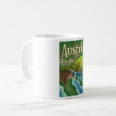 Österreich Vintage Reiseplakat Kaffeetasse (Vorderseite Links)
