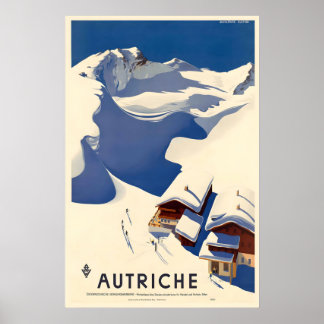 Österreich Vintage-Reiseposter - GerahmtNicht gera Poster