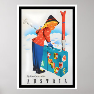 Österreich Vintage-Reiseposter Poster