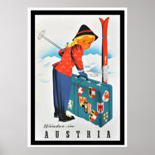 Österreich, Vintage-Reiseposter Poster
