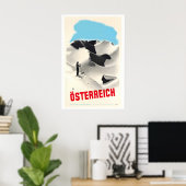 Österreich Vintage Skiposter Poster (Heimbüro)