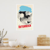 Österreich Vintage Skiposter Poster (Küche)