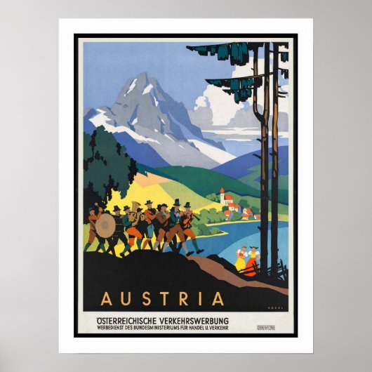 Österreich Vintage Travel Poster (Vorne)