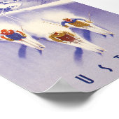 Österreich Vintages Skiposter Poster (Ecke)