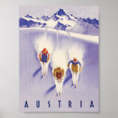 Österreich Vintages Skiposter Poster (Vorne)