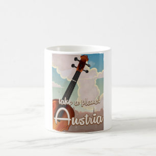 Österreich Violine Vintage-Reiseposter. Kaffeetasse