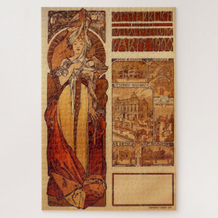 Österreich von Alphonse Mucha Puzzle