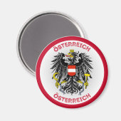 Österreich-Wappen-Circle-Shape Magnet (Vorderseite/Rückseite)