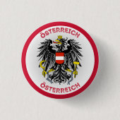 Österreich Wappen Kreisform Button (Vorderseite)