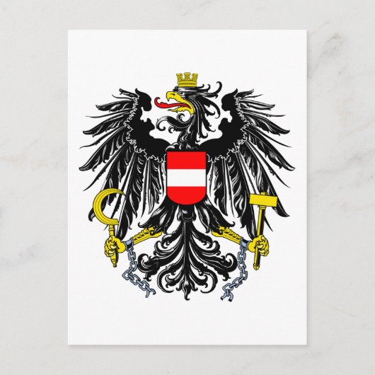 Österreich-Wappen Postkarte (Vorderseite)