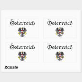Österreich + Wappen Rechteckiger Aufkleber (Blatt)