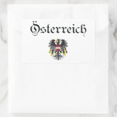 Österreich + Wappen Rechteckiger Aufkleber (Tasche)