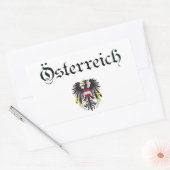 Österreich + Wappen Rechteckiger Aufkleber (Umschlag)