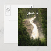 Österreich-Wasserfall Postkarte (Vorne/Hinten)