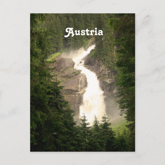 Österreich-Wasserfall Postkarte (Vorderseite)