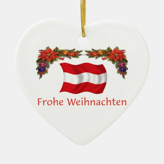 Österreich-Weihnachten Keramikornament (Vorne)