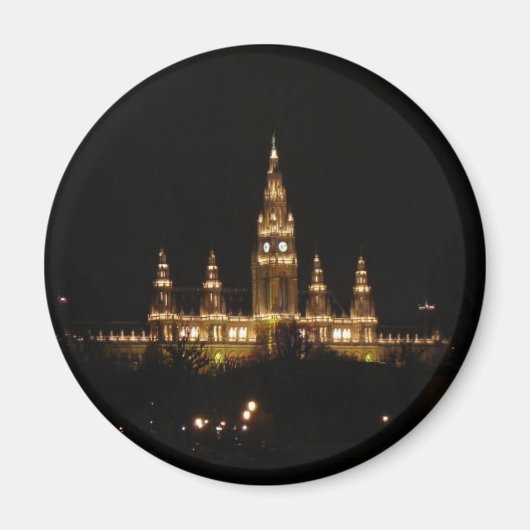 Österreich: Wien in der Nacht Magnet (Vorne)