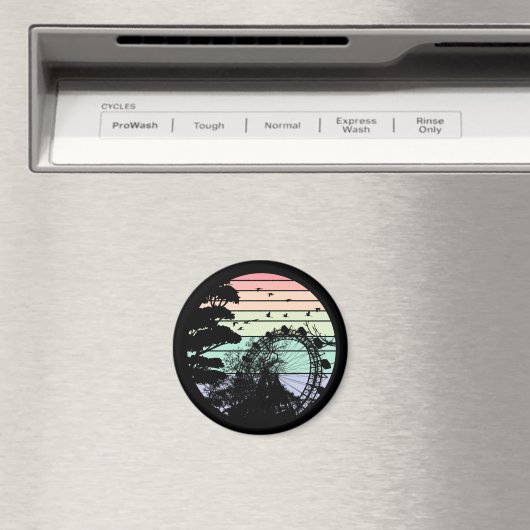 Österreich Wien Retro Prater Riesenrad Magnet (In Situ (Geschirrspüler))