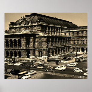Österreich Wien Staatsoper Oper alte Aufnahme Poster