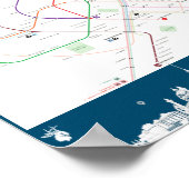 " Österreich: Wien U-Bahn SUBWAYmap ... Poster (Ecke)