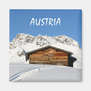 Österreich Winter in den Alpen in Lech Souvenir Magnet