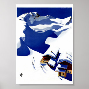 Österreich Wunschheim Restauriertes Vintage-Reisep Poster