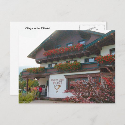 Österreich, Zillertal Village Post Postkarte (Vorne/Hinten)