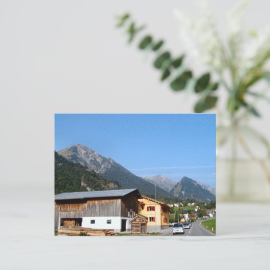 Österreich, Zillertal, Wald und Berge Postkarte (Stehend Vorderseite)