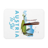 Österreich zum Skifahren. Magnet (Horizontal)