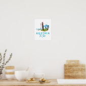 Österreich zum Skifahren. Poster (Küche)