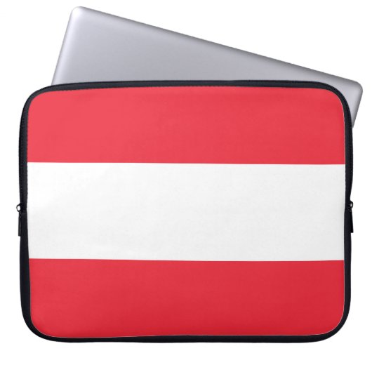 Österreichflagge Laptopschutzhülle (Vorderseite)