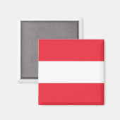 Österreichflagge Magnet (Vorderseite/Rückseite)