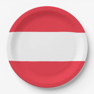Österreichflagge Pappteller