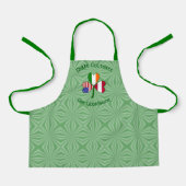 Österreichisch-Amerikanisches Kleeblatt-Flag Perso Schürze (Vorderseite)