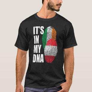 Österreichisch-irische Misch-DNA-Flagge-Herkunft T-Shirt
